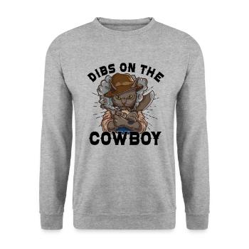 Cowboy Barn Bull Rider Rodeo Country Western - Sweat-shirt Unisexe - gris chiné - Devant - Alina (178cm) & Michal (187cm)