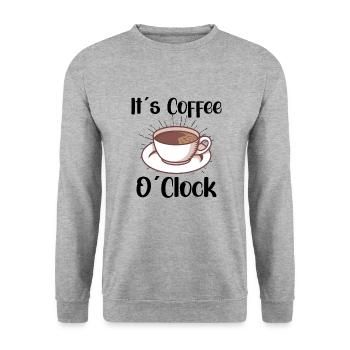 Coffee Lover Caffeine Molecule Java Latte Espresso - Unisex Sweatshirt - salt & pepper - Front - Alina (178cm) & Michal (187cm)