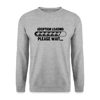 Funny Adoption Adoption Day Gifts - Unisex Sweatshirt - salt & pepper - Front - Alina (178cm) & Michal (187cm)