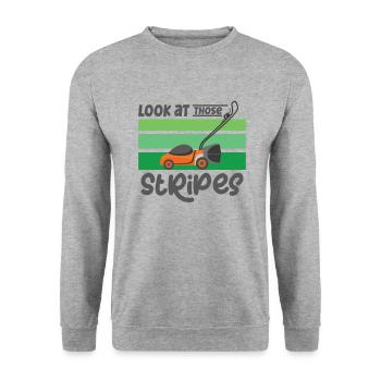 Garden Plants Gardener Lawn Mowing Leaf Blowers - Unisex Sweatshirt - salt & pepper - Front - Alina (178cm) & Michal (187cm)