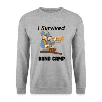 Marching Band Clarinetist School Rehearsal Music - Unisex Sweatshirt - salt & pepper - Front - Alina (178cm) & Michal (187cm)