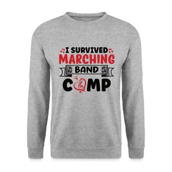 Marching Band Clarinetist School Rehearsal Music - Unisex Sweatshirt - salt & pepper - Front - Alina (178cm) & Michal (187cm)