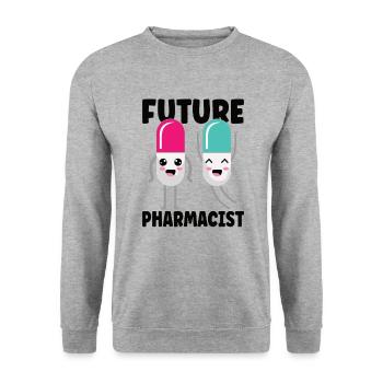 Funny pharmacist-pharmacy-technician-pharmacy - Unisex Sweatshirt - salt & pepper - Front - Alina (178cm) & Michal (187cm)