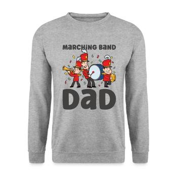 Marching Band Clarinetist School Rehearsal Music - Unisex Sweatshirt - salt & pepper - Front - Alina (178cm) & Michal (187cm)