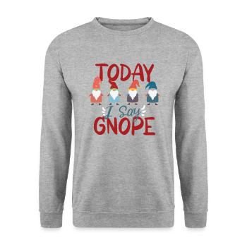 Gnomes de jardin Gnome Lover Drôle De Jardinage Gnome - Sweat-shirt Unisexe - gris chiné - Devant - Alina (178cm) & Michal (187cm)