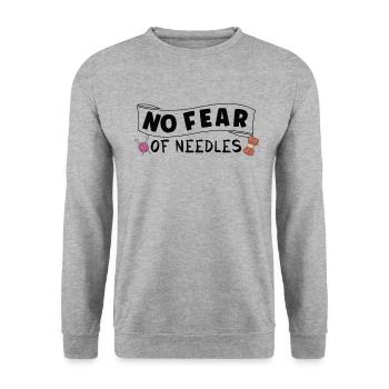 Sewing Machine Fun Sewing Sewing Sewing Fan Hobby - Unisex Sweatshirt - salt & pepper - Front - Alina (178cm) & Michal (187cm)