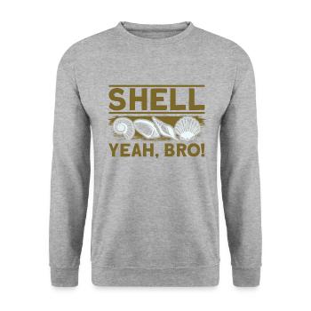 seashells shell collector shell collecting Gift - Unisex Sweatshirt - salt & pepper - Front - Alina (178cm) & Michal (187cm)