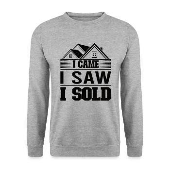 Real Estate Agent Realtor Home Closing Investor - Unisex Sweatshirt - salt & pepper - Front - Alina (178cm) & Michal (187cm)