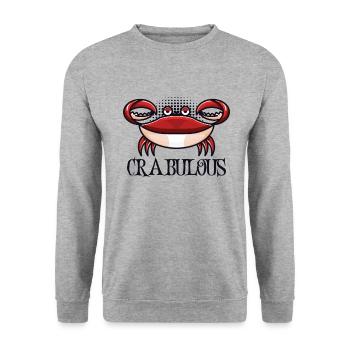 Crab Crab Shrimp Whisperer Crab Hunting Fisherman - Unisex Sweatshirt - salt & pepper - Front - Alina (178cm) & Michal (187cm)