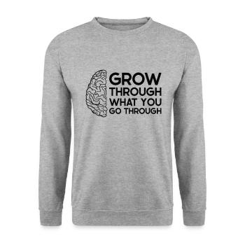 Stroke Survivor Stroke Awareness - Unisex Sweatshirt - salt & pepper - Front - Alina (178cm) & Michal (187cm)
