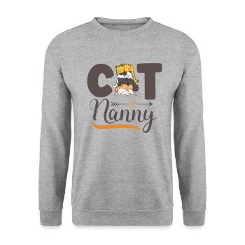 Dog Seated Dog Puppy Dog Sitter Dog Sitter - Unisex Sweatshirt - salt & pepper - Front - Alina (178cm) & Michal (187cm)