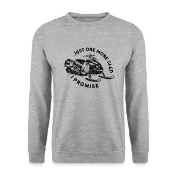 Snowmobile Snowmobile Winter Sports Gift Idea - Unisex Sweatshirt - salt & pepper - Front - Alina (178cm) & Michal (187cm)