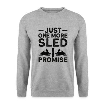 Snowmobile Snowmobile Winter Sports Gift Idea - Unisex Sweatshirt - salt & pepper - Front - Alina (178cm) & Michal (187cm)