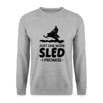 Snowmobile Snowmobile Winter Sports Gift Idea - Unisex Sweatshirt - salt & pepper - Front - Alina (178cm) & Michal (187cm)