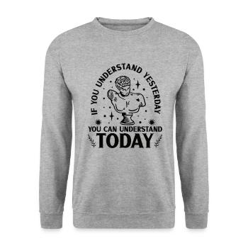 Historien de l’histoire Passionné d’histoire - Sweat-shirt Unisexe - gris chiné - Devant - Alina (178cm) & Michal (187cm)