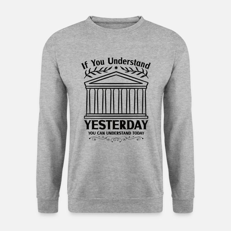 Geschichtshistoriker Geschichtsinteressierter - Unisex Pullover - Weißgrau meliert