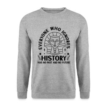 Férus d'histoire Férus d'histoire - Sweat-shirt Unisexe - gris chiné - Devant - Alina (178cm) & Michal (187cm)