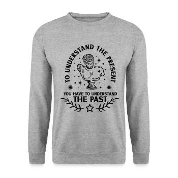 History historian History - Unisex Sweatshirt - salt & pepper - Front - Alina (178cm) & Michal (187cm)