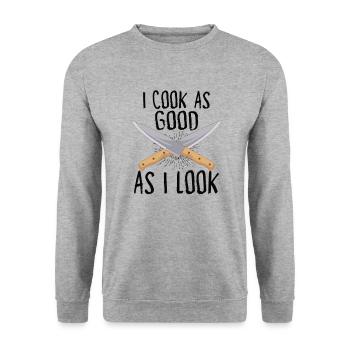 Chef Cook Kitchen Restaurant Knives Cookout - Unisex Sweatshirt - salt & pepper - Front - Alina (178cm) & Michal (187cm)