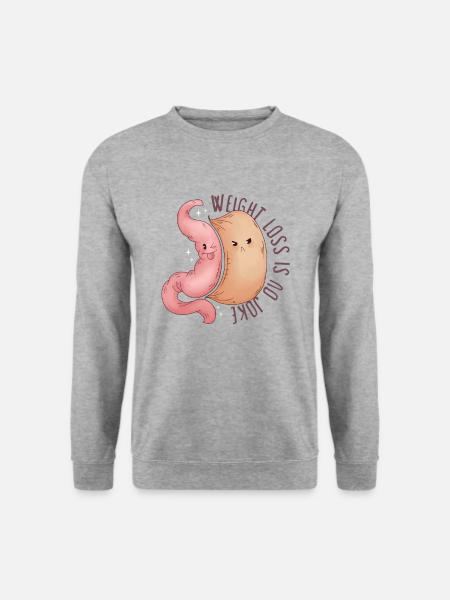 Schlauchmagen Schlauchmagenchirurgie Gastrektomie - Unisex Pullover - Weißgrau meliert