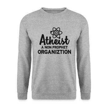 Atheist Atheism Anti-religion Securalism God - Unisex Sweatshirt - salt & pepper - Front - Alina (178cm) & Michal (187cm)