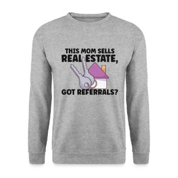Real Estate Agent Realtor Home Closing Investor - Unisex Sweatshirt - salt & pepper - Front - Alina (178cm) & Michal (187cm)