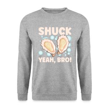 Oyster Lovers Funny Oyster Oyster Shucker - Unisex Sweatshirt - salt & pepper - Front - Alina (178cm) & Michal (187cm)