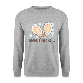 Oyster Lovers Funny Oyster Oyster Shucker - Unisex Sweatshirt - salt & pepper - Front - Alina (178cm) & Michal (187cm)