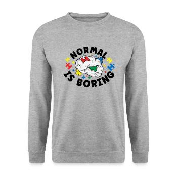 Autism Awareness Autism Disease Autistic Gift - Unisex Pullover - Weißgrau meliert - Vorne - Alina (178cm) & Michal (187cm)