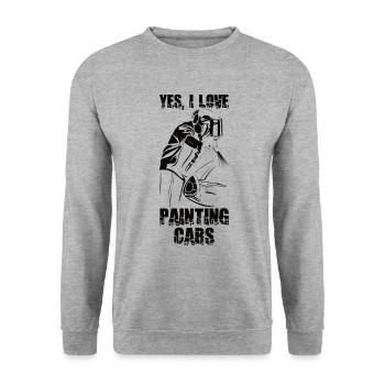 Peintre de voiture Peintre de carrosserie de voiture Mécanicien de voiture - Sweat-shirt Unisexe - gris chiné - Devant - Alina (178cm) & Michal (187cm)