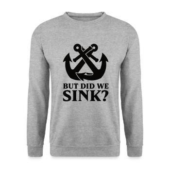 Boating Dad Boat Captain Pontoon Sailor Cruising - Unisex Pullover - Weißgrau meliert - Vorne - Alina (178cm) & Michal (187cm)