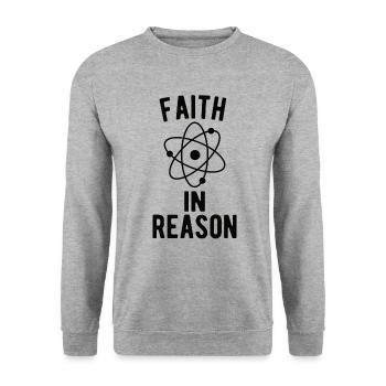 Athée, Athéisme, Anti-religion, Sécurité, - Sweat-shirt Unisexe - gris chiné - Devant - Alina (178cm) & Michal (187cm)