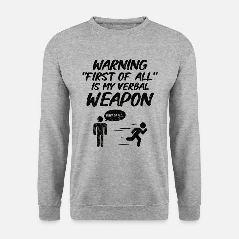 Debattierrede Debattierer Rederedner Geschenkidee - Unisex Pullover - Weißgrau meliert