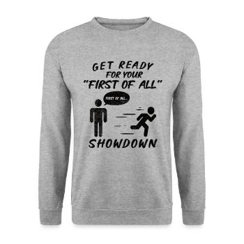 Debating Speech Debating Speaker Gift Idea - Unisex Sweatshirt - salt & pepper - Front - Alina (178cm) & Michal (187cm)