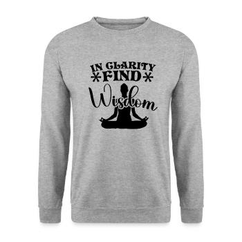 Yoga Mindfulness Practic Meditation Manifestation - Unisex Pullover - Weißgrau meliert - Vorne - Alina (178cm) & Michal (187cm)