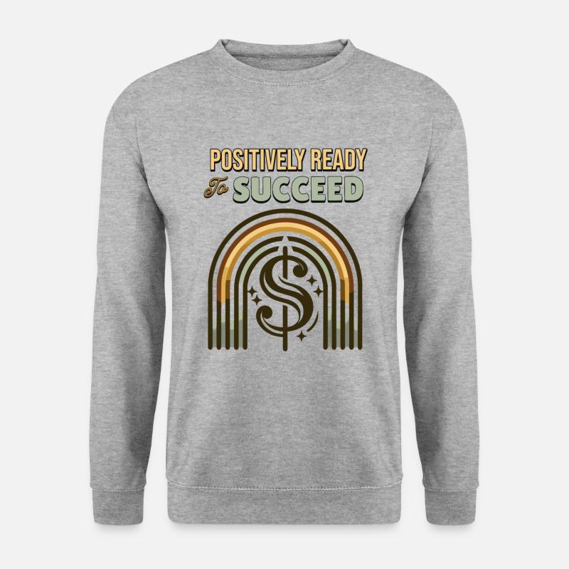 Positivity Rainbows Mindfulness Self-improvement - Unisex Pullover - Weißgrau meliert