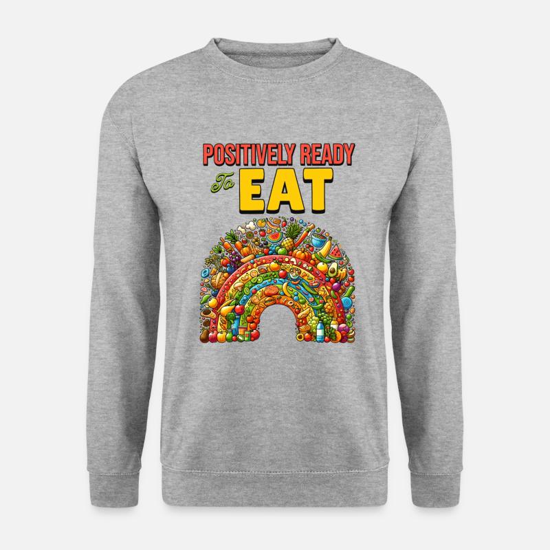 Positivity Rainbows Mindfulness Self-improvement - Unisex Sweatshirt - salt & pepper