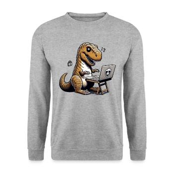 Ethical Hacking Analyst Ethical Cyber Security - Unisex Sweatshirt - salt & pepper - Front - Alina (178cm) & Michal (187cm)