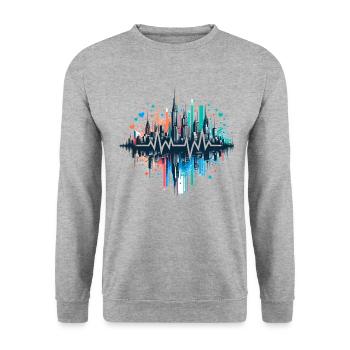 Poetry Slam Writer Poet Literature Slam Poetry Day - Unisex Sweatshirt - salt & pepper - Front - Alina (178cm) & Michal (187cm)