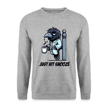 Edgar Allan Poe Fan, Klassische Literatur, - Unisex Pullover - Weißgrau meliert - Vorne - Alina (178cm) & Michal (187cm)
