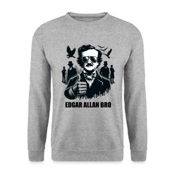 Edgar Allan Poe Fan, Classical Literature, - Unisex Sweatshirt - salt & pepper - Front - Alina (178cm) & Michal (187cm)