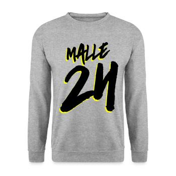 Malle 24 Mallorca - Sweat-shirt Unisexe - gris chiné - Devant - Alina (178cm) & Michal (187cm)