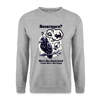 Edgar Allan Poe Fan, Classic Literature, - Unisex Sweatshirt - salt & pepper - Front - Alina (178cm) & Michal (187cm)