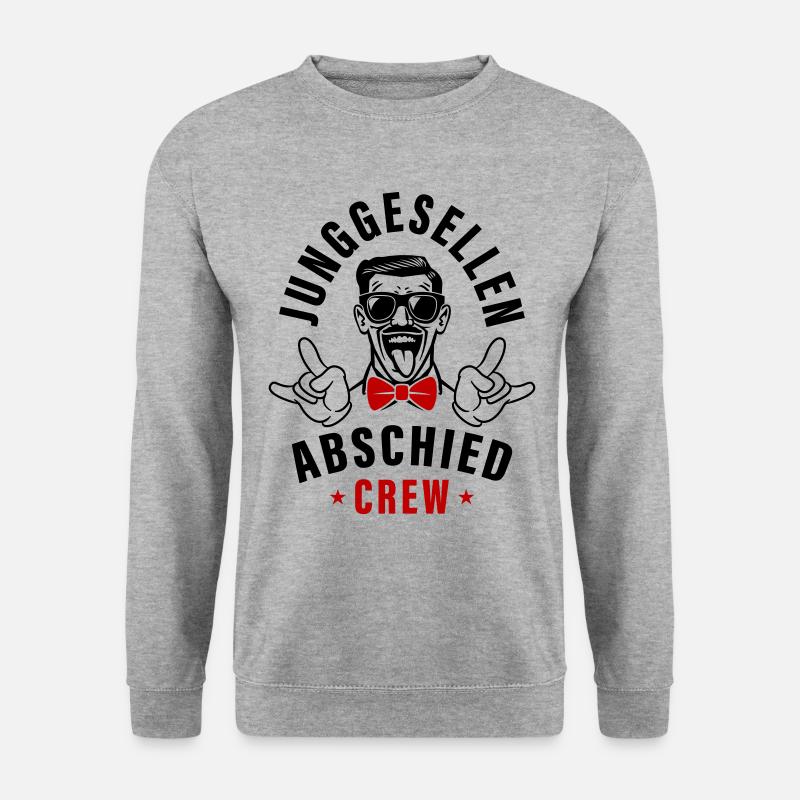 Junggesellenabschied Crew - Unisex Pullover - Weißgrau meliert