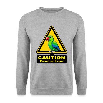 Papageienbesitzer Papageienleben Und Exotischer - Unisex Pullover - Weißgrau meliert - Vorne - Alina (178cm) & Michal (187cm)