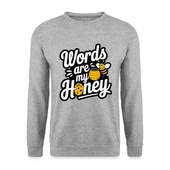 Concours de mots Spelling Bee Champion - Sweat-shirt Unisexe - gris chiné - Devant - Alina (178cm) & Michal (187cm)