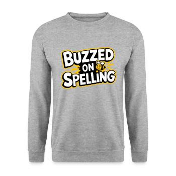 Spelling Bee Champion Word Contest - Unisex Sweatshirt - salt & pepper - Front - Alina (178cm) & Michal (187cm)
