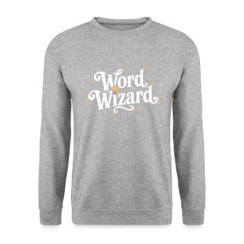 Concours de mots Spelling Bee Champion - Sweat-shirt Unisexe - gris chiné - Devant - Alina (178cm) & Michal (187cm)