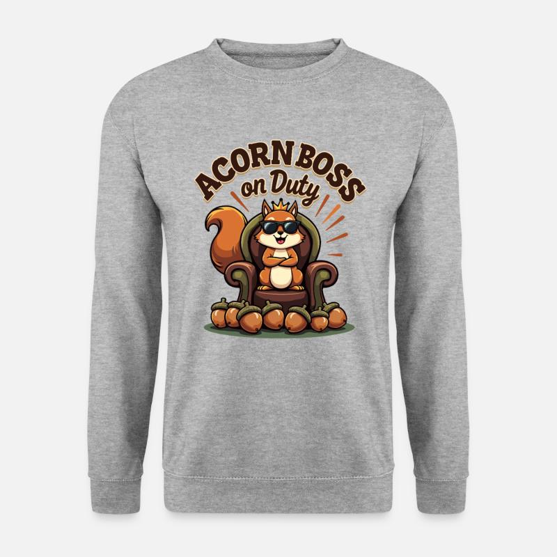 Eichhörnchenbeobachtung Enthusiast Wildlife - Unisex Pullover - Weißgrau meliert