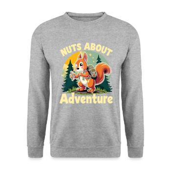 Squirrel Watching Enthusiast Wildlife - Unisex Sweatshirt - salt & pepper - Front - Alina (178cm) & Michal (187cm)